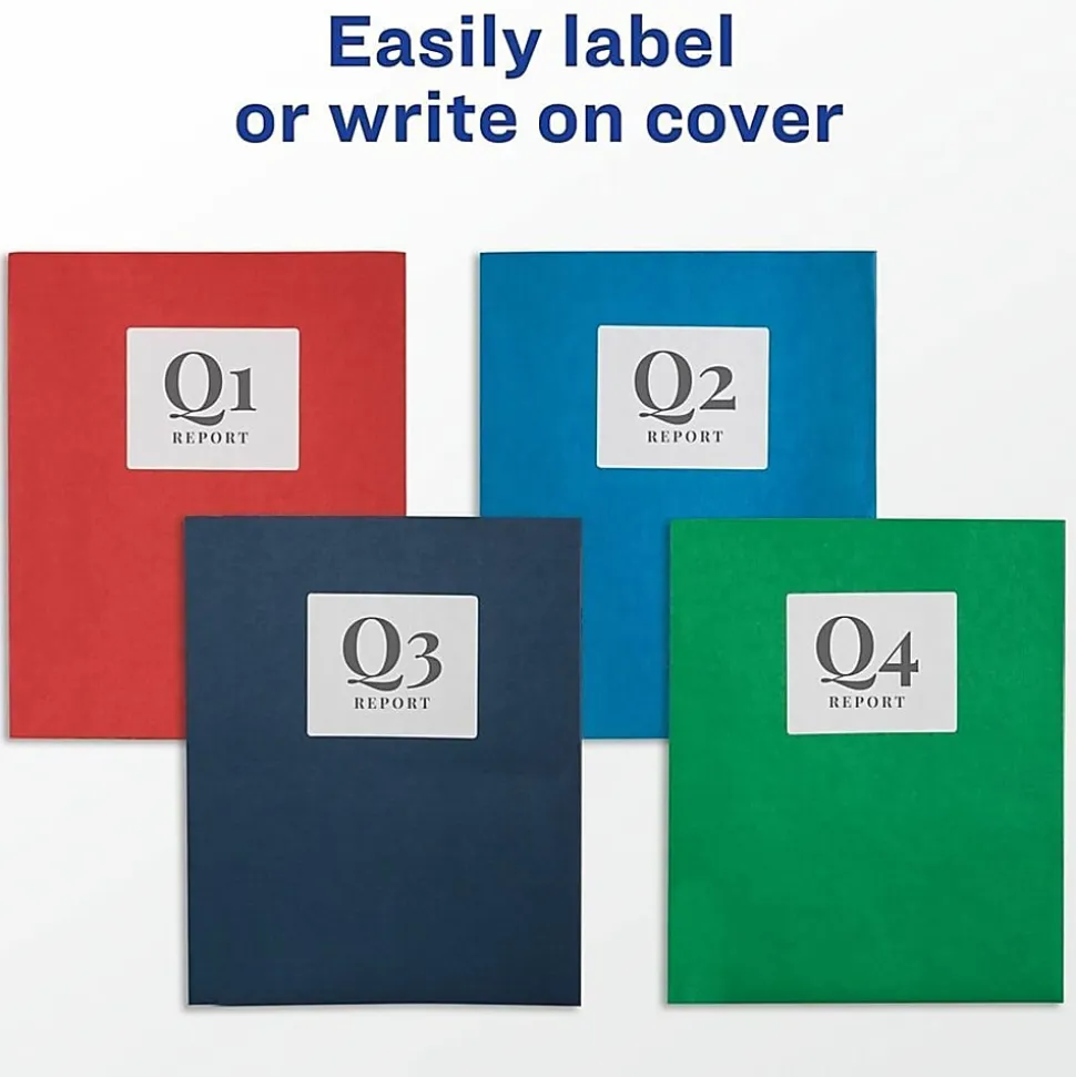 Avery® Letter Pocket Folder - 8 1/2" x 11" - 40 Sheets Capacity - 2 Internal Pocket - Embossed Paper - Green - Embossed - 25/Box - 5 / Carton