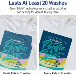 Avery® Light Fabric T-Shirt Transfers For Inkjet Printers, 3271, Pack Of 6