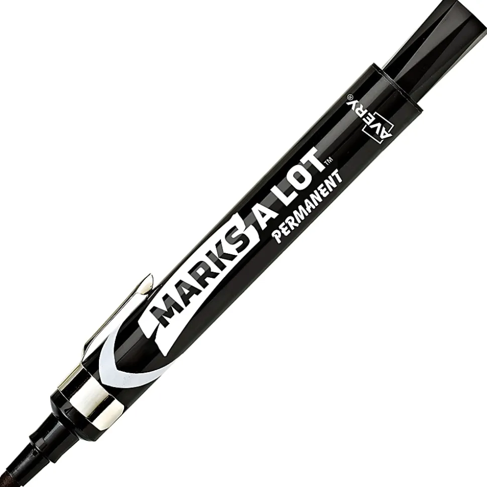 Avery® Marks-A-Lot® Bullet-Tip Permanent Markers, Black, 12/Pack