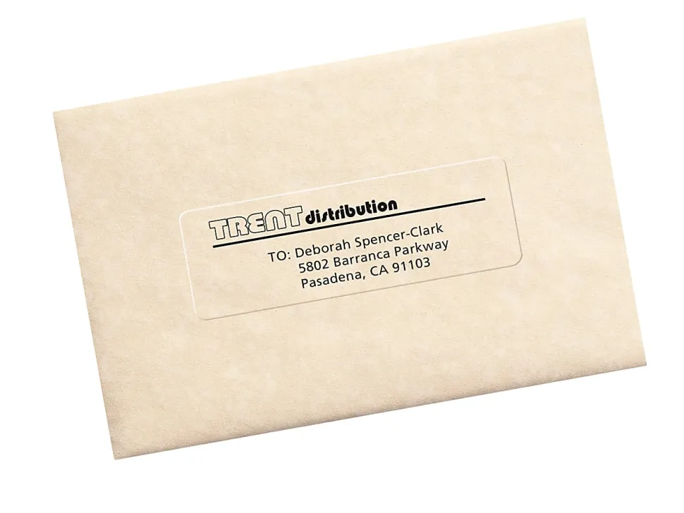 Avery® Matte Address Labels With Sure Feed® Technology, 5662, Rectangle, 1-1/3" x 4", Clear, Pack Of 700 Labels