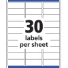 Avery® Matte Address Labels With Sure Feed® Technology, 18660, Rectangle, 1" x 2-5/8", Clear, Pack Of 300 Labels