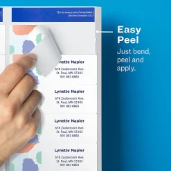 Avery® Matte Address Labels With Sure Feed® Technology, 18662, Rectangle, 1-1/3