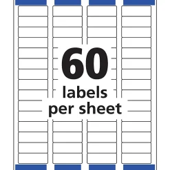 Avery® Matte Return Address Labels With Sure Feed® Technology, 15695, Rectangle, 2/3