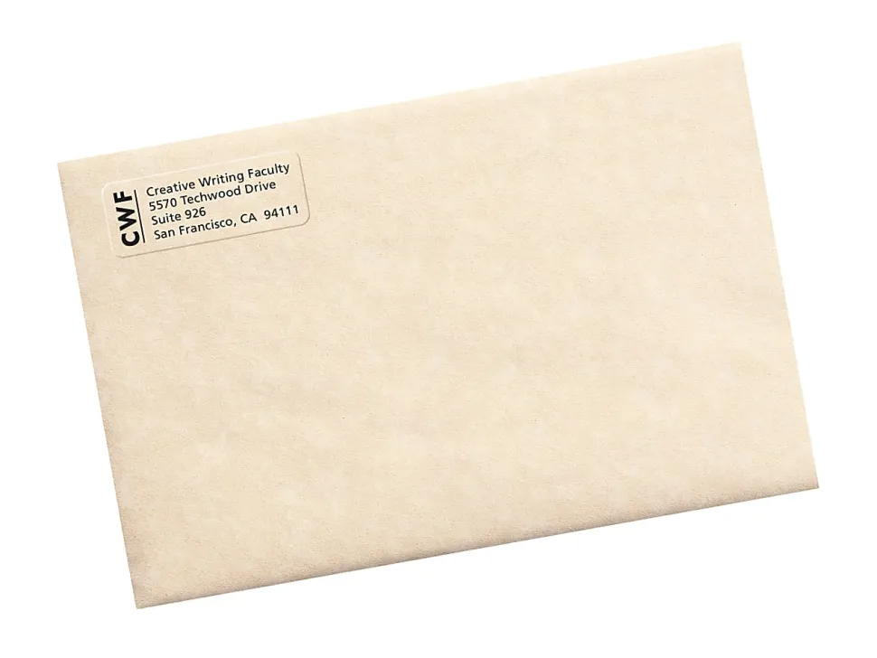 Avery® Matte Return Address Labels With Sure Feed® Technology, 15695, Rectangle, 2/3" x 1-3/4", Clear, Pack Of 600 Labels
