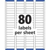 Avery® Matte Return Address Labels With Sure Feed® Technology, 8667, Rectangle, 1/2" x 1-3/4", Clear, Pack Of 2,000