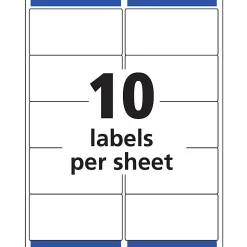 Avery® Matte Shipping Labels With Sure Feed® Technology, 15663, Rectangle, 2