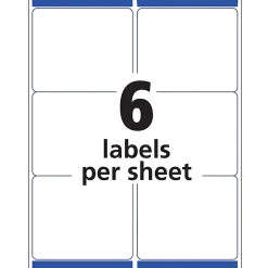 Avery® Matte Shipping Labels With Sure Feed® Technology, 5664, Rectangle, 3-1/3
