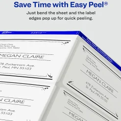Avery® Matte Shipping Labels With Sure Feed® Technology, 5664, Rectangle, 3-1/3