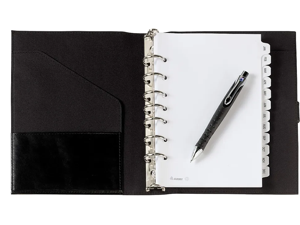 Avery® Mini Preprinted Dividers, 5-1/2" x 8-1/2", 12-Tab (Jan.-Dec.), White, 1 Set