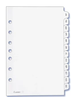 Avery® Mini Preprinted Dividers, 5-1/2