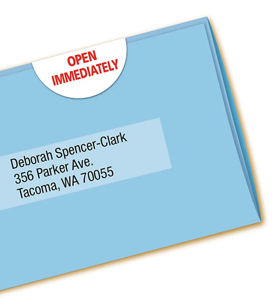 Avery® Permanent Mailing Seals, 5247, Round, 1" Diameter, Pack Of 600
