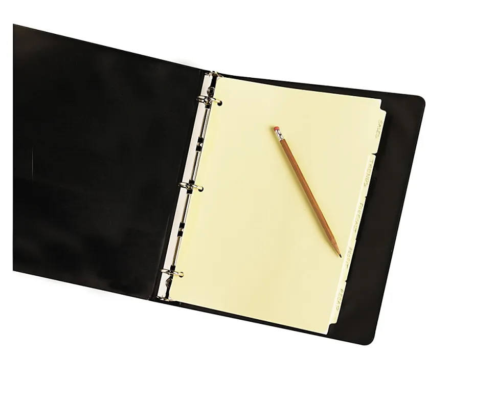 Avery® Plain Tab Write & Erase Dividers, 5 Tabs, Buff, 36 Sets
