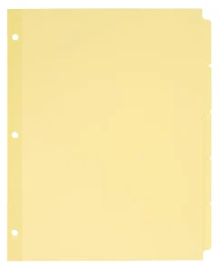 Avery® Plain Tab Write & Erase Dividers, 5 Tabs, Buff, 36 Sets