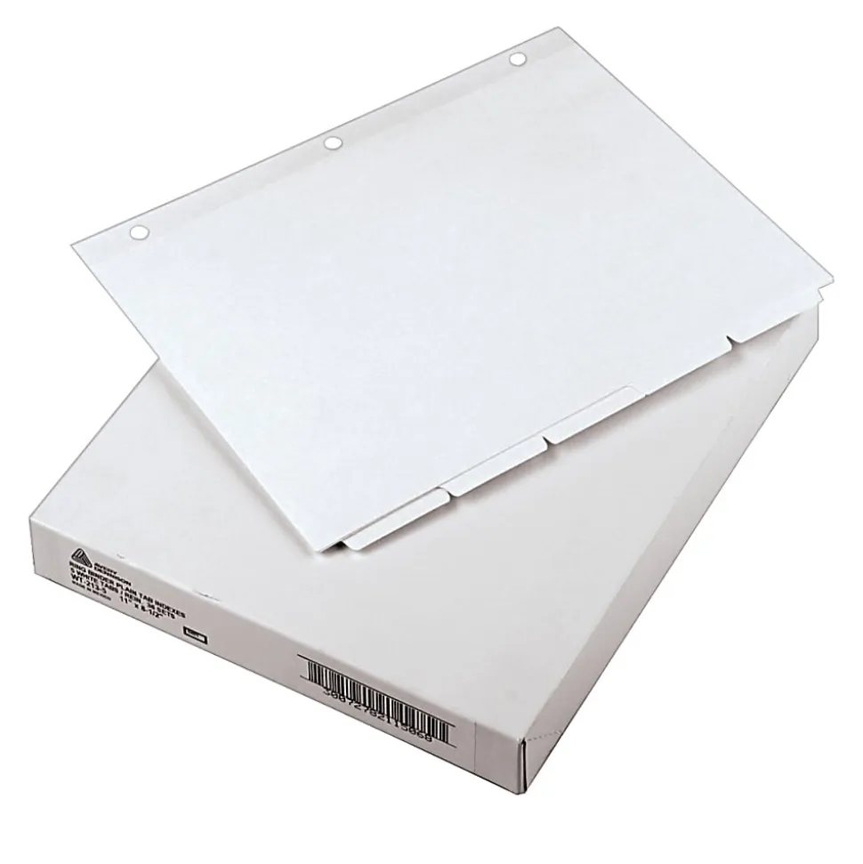 Avery® Plain Tab Write-On Dividers, 8 1/2" x 11", White Dividers/White Tabs, 5-Tab, Box Of 36
