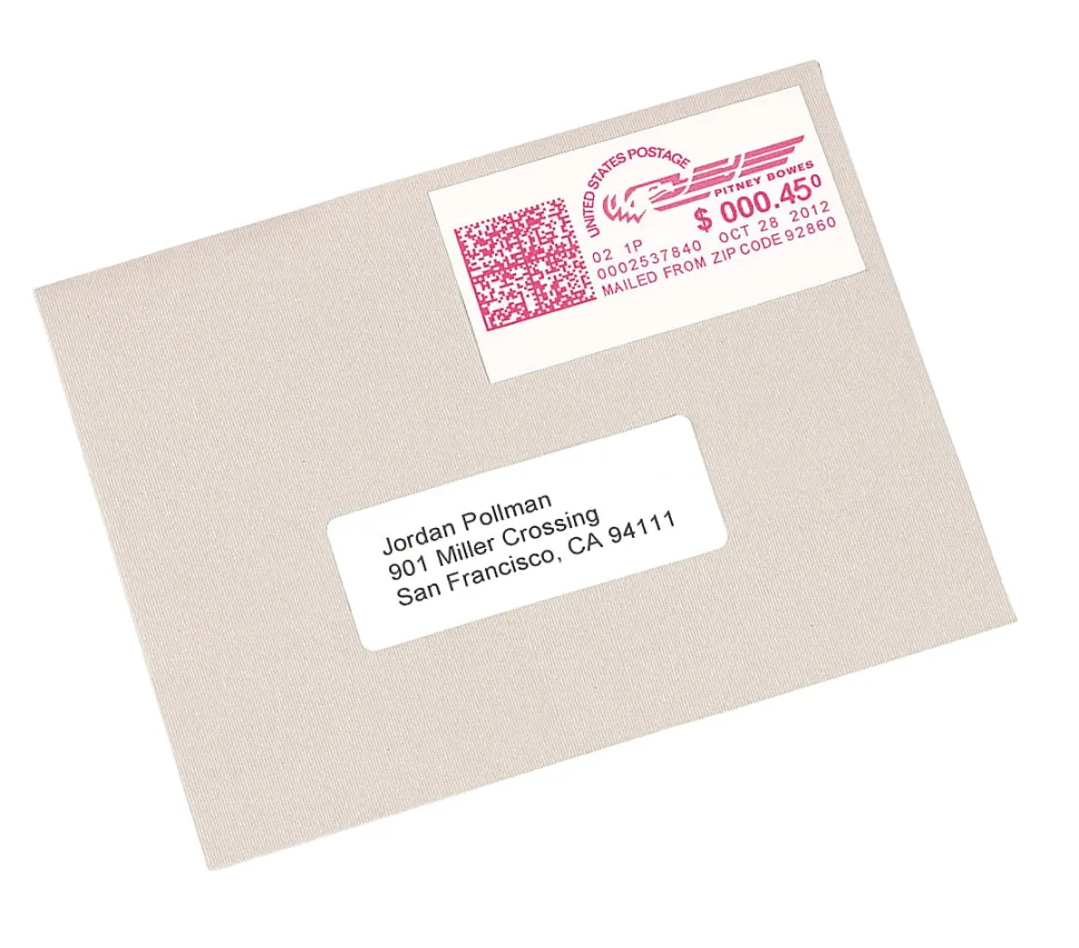 Avery® Postage Meter Labels, 5288, 1 1/2" x 2 3/4", White, Pack Of 160