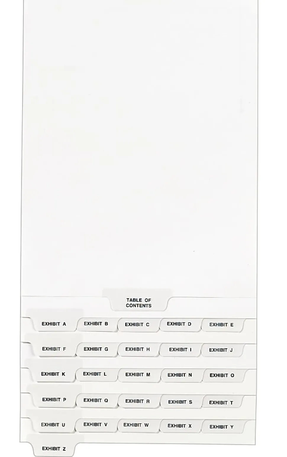 Avery® Premium Collated Legal Dividers Avery® Style, A-Z & Table Of Contents, 8 1/2" x 11", White