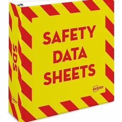 Avery® Preprinted Safety Data Sheet 3-Ring Binder, 3