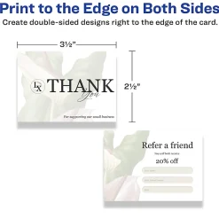 Avery® Printable Business Cards With Sure Feed® Technology, 95272-MWC50, Rectangle, 2.5