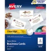 Avery® Printable Clean Edge® Business Cards With Sure Feed® Technology For Laser Printers, 2" x 3-1/2", White, Pack Of 1,000 Blank Cards