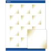Avery® Printable Labels With Sure Feed® Technology, S00-EWA, Square, 2" x 2", Matte White With Preprinted Gold-Blush Pattern, Pack Of 120