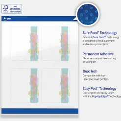 Avery® Printable Labels With Sure Feed® Technology, S00-EVD, 4