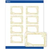 Avery® Printable Labels With Sure Feed® Technology, S00-EVX, Rectangle, 2" x 3", Matte White With Preprinted Gold Leaf Pattern, Pack Of 80