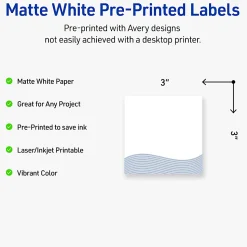 Avery® Printable Labels With Sure Feed® Technology, S00-EWC, Rectangle, 2
