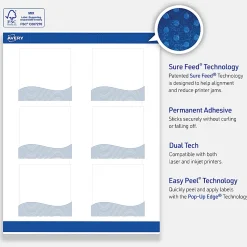 Avery® Printable Labels With Sure Feed® Technology, S00-EWC, Rectangle, 2