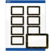 Avery® Printable Labels With Sure Feed® Technology, S00-ETY, Rectangle, 4" x 3-1/3", Glossy White With Preprinted Blue Waves Design, Pack Of 40