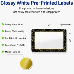 Avery® Printable Labels With Sure Feed® Technology, S00-ETY, Rectangle, 4