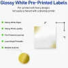 Avery® Printable Labels With Sure Feed® Technology, S00-ETE, Square, 2" x 2", Matte White With Preprinted Black/Gold Vein Border, Pack Of 120