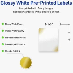 Avery® Printable Labels With Sure Feed® Technology, S00-EWD, Rectangle, 4