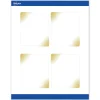 Avery® Printable Labels With Sure Feed® Technology, S00-EWD, Rectangle, 4" x 3-1/3", Matte White With Preprinted Gold-Blush Pattern, Pack Of 40