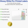 Avery® Printable Labels With Sure Feed® Technology, S00-EVE, Rectangle, 2" x 3", Glossy White With Preprinted Watercolor/Gold Leaf Design, Pack Of 80