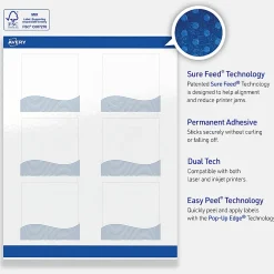 Avery® Printable Labels With Sure Feed® Technology, S00-EV8, Square, 3
