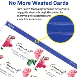 Avery® Printable Microperforated Business Cards With Sure Feed® Technology For Inkjet Printers, 2