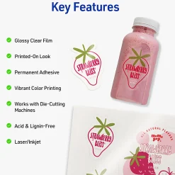 AveryĀ® Printable Sticker Paper For Laser & Inkjet Printers, 8.5" x 11", Glossy Clear, 7 Craft Paper Sheets