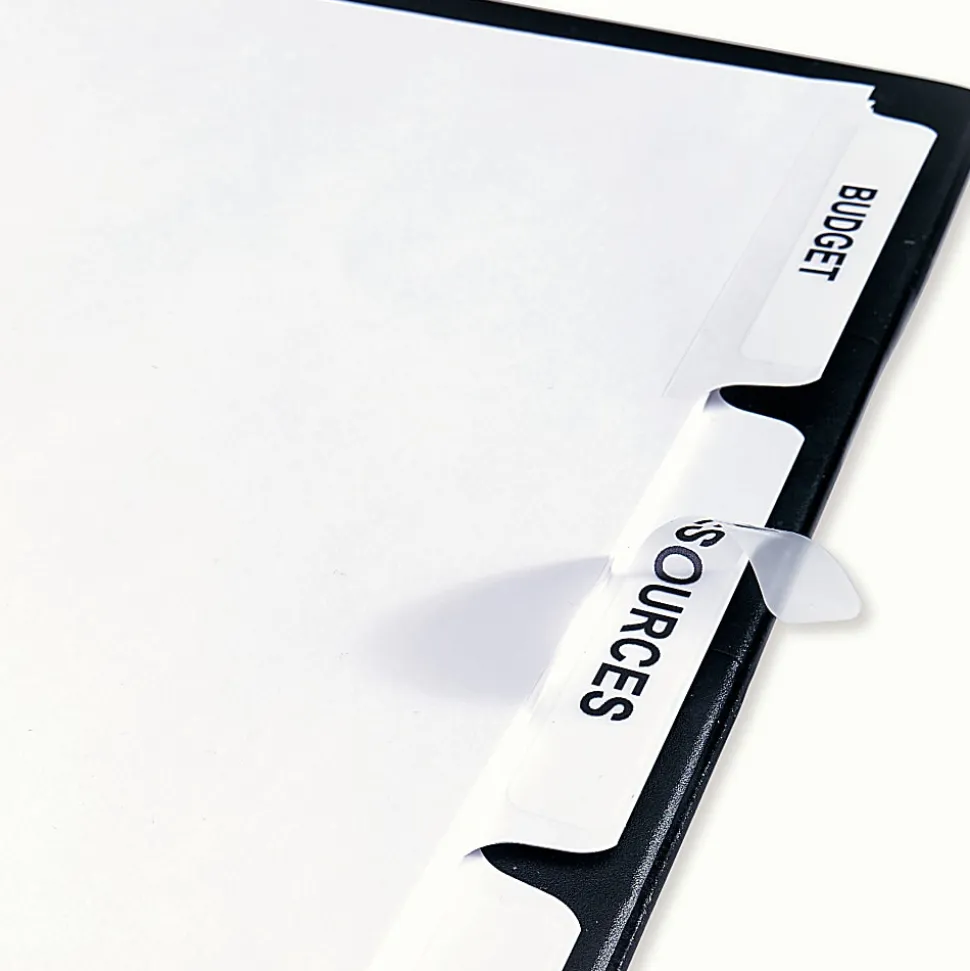 Avery® Print & Apply Clear Label Dividers With Index Maker® Easy Apply™ Printable Label Strip for Copiers, 8-1/2" x 11", 8-Tab, White, Pack of 5 Sets