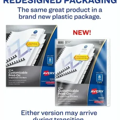 Avery® Print-On™ Dividers, 8 1/2