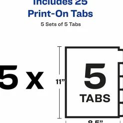 Avery® Print-On™ Dividers, 8 1/2
