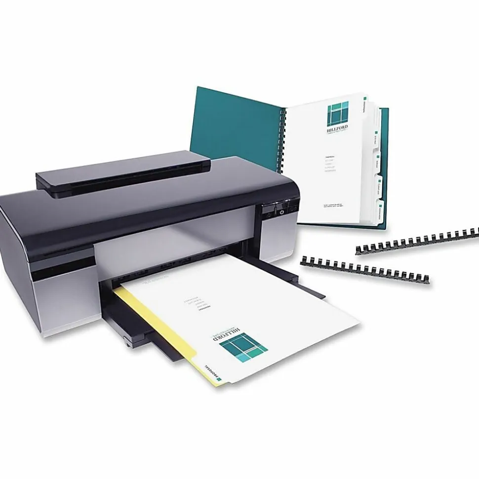 Avery® Print-On™ Dividers, 8 1/2" x 11", Unpunched, 5-Tab, White Dividers/White Tabs, Pack Of 5 Sets