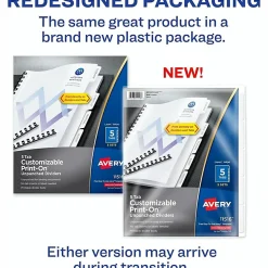 Avery® Print-On™ Dividers, 8 1/2