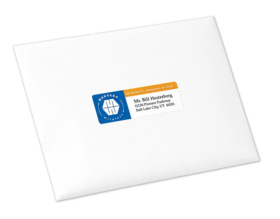 Avery® Print-To-The-Edge Permanent Laser Shipping Labels, 6879, 1 1/4" x 3 3/4", White, Pack Of 300