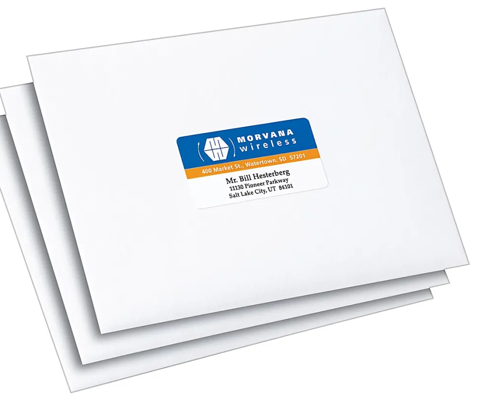 Avery® Print-To-The-Edge Permanent Address Laser Labels, 6871, 1 1/4" x 2 3/8", White, Pack Of 450
