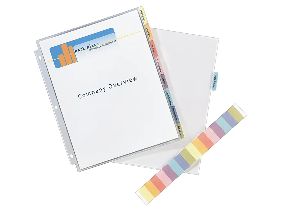 Avery® Protect 'n Tab™ Tabbed Sheet Protector Dividers, 8-1/2" x 11", Clear, 8/Pack