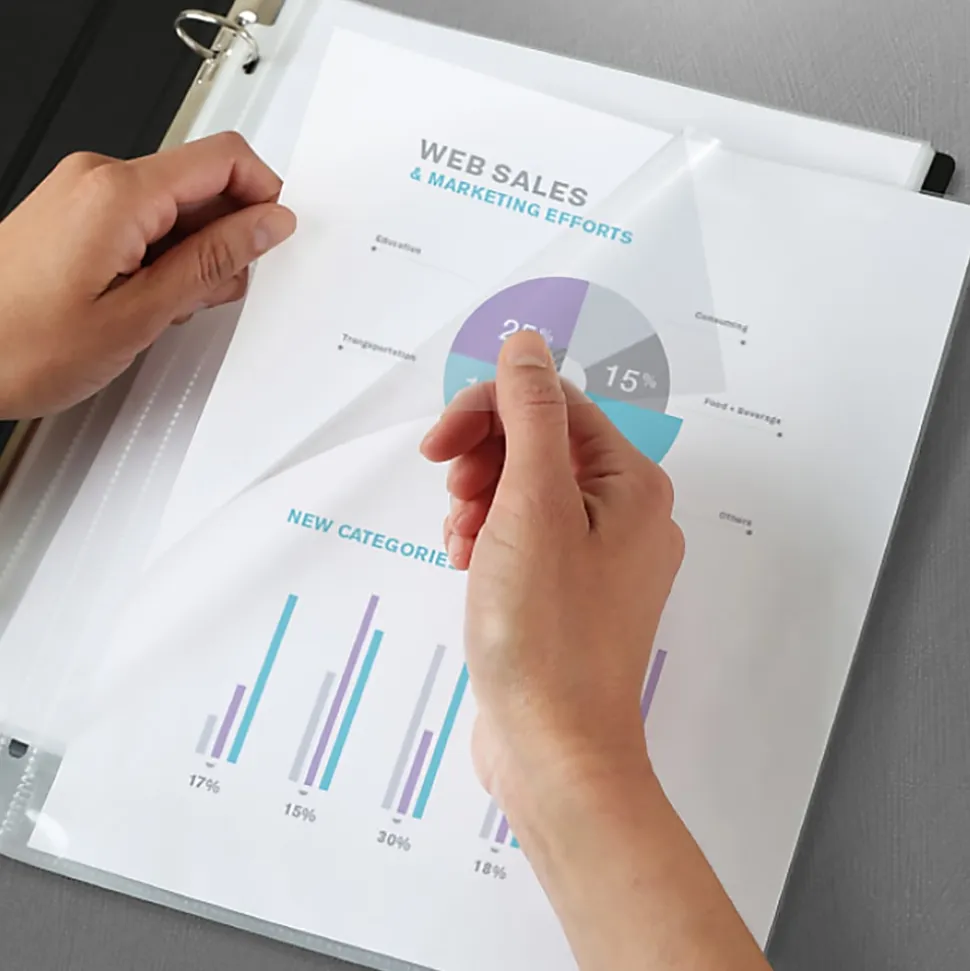 Avery® Quick-Load™ Sheet Protectors, Top & Side Load, 8-1/2" x 11", Diamond Clear, 50 Document Protectors