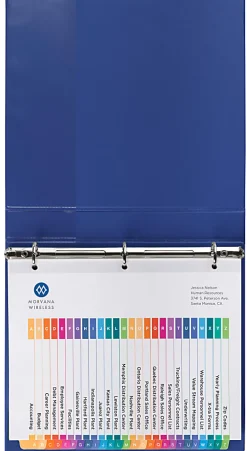 Avery® Ready Index® A-Z Tab With Customizable Table of Contents Binder Dividers, 8-1/2
