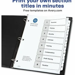 Avery® Ready Index Binder Dividers, 8-1/2