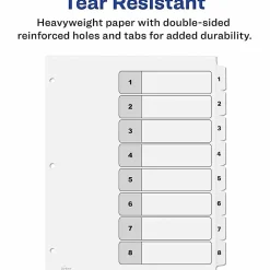 Avery® Ready Index Binder Dividers, 8-1/2