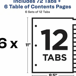 Avery® Ready Index Binder Dividers, 8-1/2